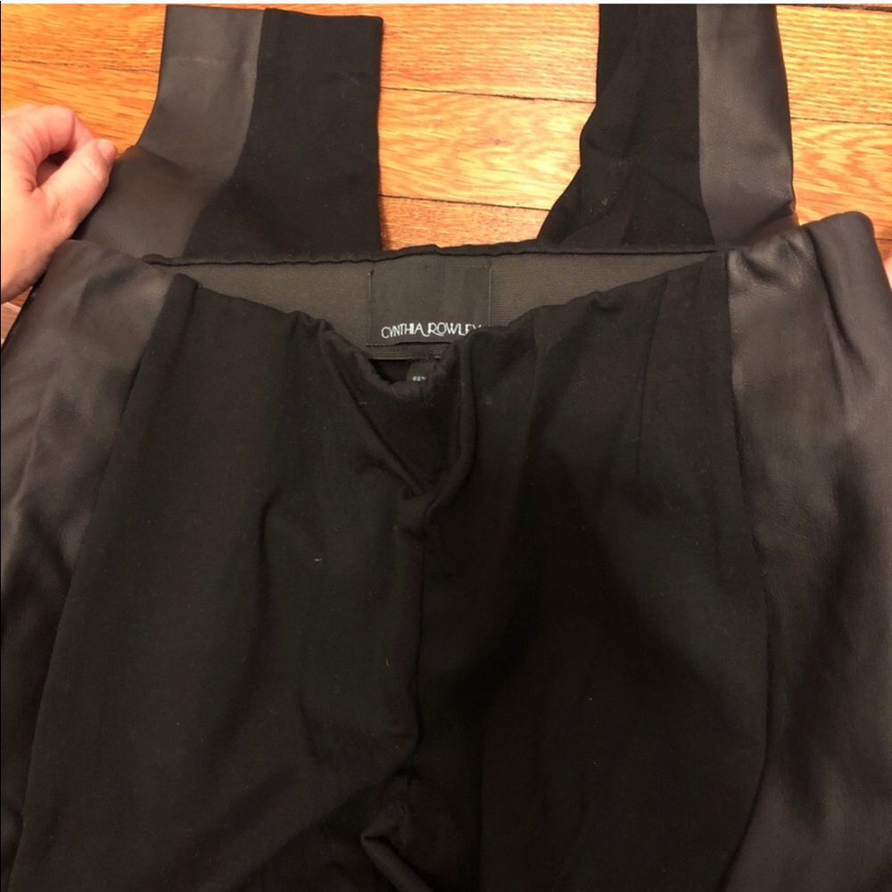 Cynthia Rowley leggings with the leather detail